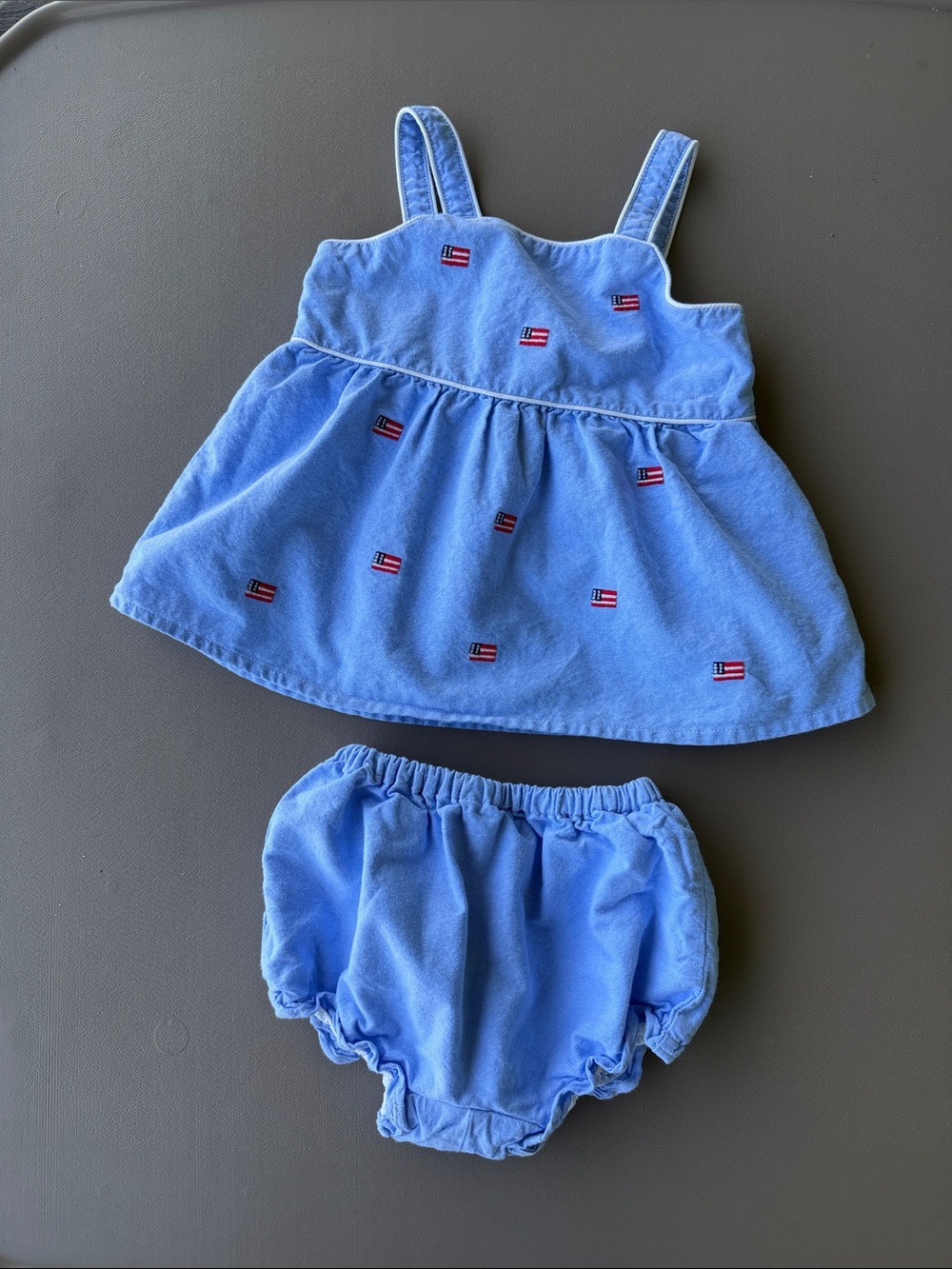 Jamie and Jack chambray American flag set size 18-24m